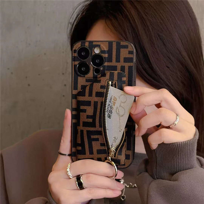 fendi iphone16 ケース カード 収納 背面 フェンディ iphone14 