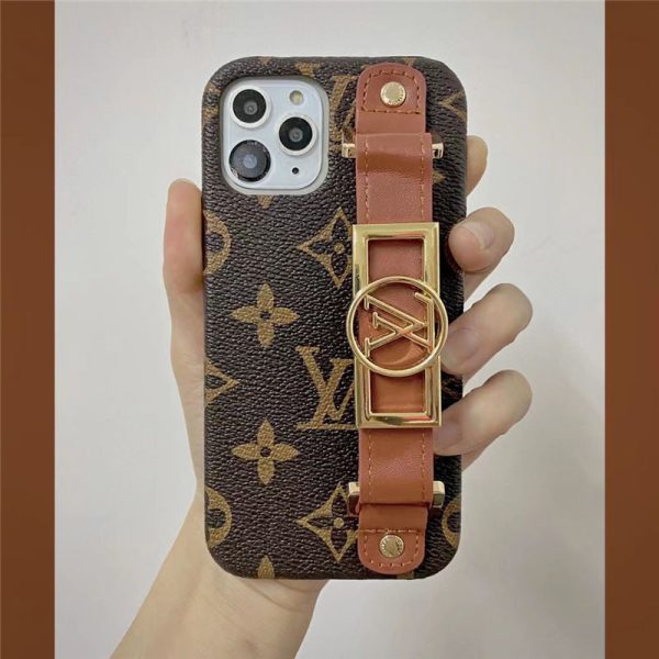 ヴィトン ドー フィーヌ iphone16proケース バンド付き iphone15ケース ハイブランド ルイ ヴィトン風 iphone14/13/12ケース iphone ケース 大人 可愛い ブランド - 画像 (6)