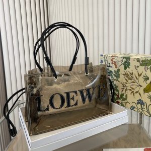 ロエベ ビニール トートバッグ 透明 バッグ LOEWE a4 トート バッグ レディース メンズ 肩掛け カバン 大きい 夏 バッグ おしゃれ