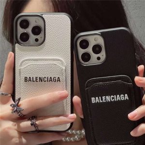 バレンシアガ スマホケース iPhone16/15 背面 収納 iphone14/13 ケース 