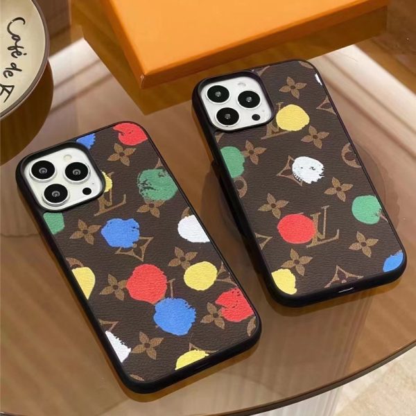 ヴィトン 草間 彌生 IPhone16/15proケース ルイヴィトンアイフォン14/13ケース おしゃれ iphone ケース ハイ ブランド iphoneケースパロディ
