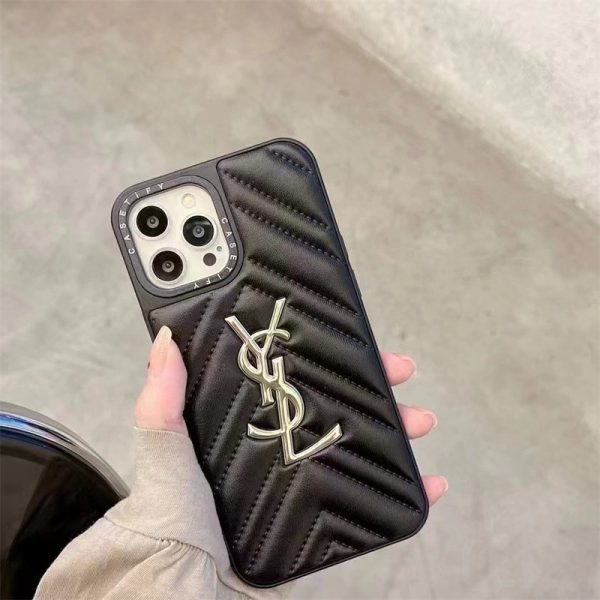 ysl iphoneケース iphone16/15pro ケース サン ローラン iphone14/13promaxケース かわいい ブランド iphone12/11 ケース レザー iphone ケース ハイ ブランド - 画像 (2)