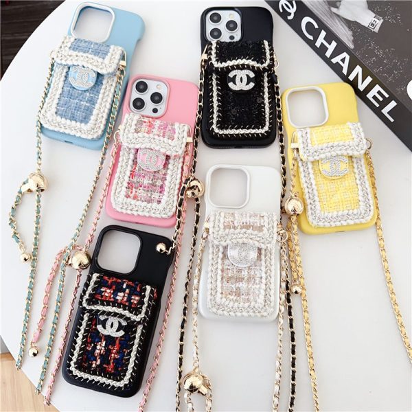 シャネル iphone 16ケース ショルダー chanel ツイード スマホケース15/15plus スマホショルダー かわいい iphoneケース斜めがけ ハイブランド iphone14/13/12ケース人気女子 背面収納