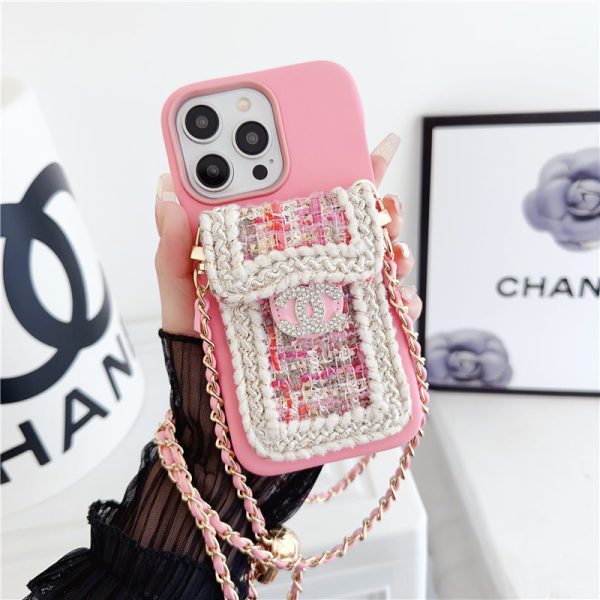 シャネル iphone 16ケース ショルダー chanel ツイード スマホケース15/15plus スマホショルダー かわいい iphoneケース斜めがけ ハイブランド iphone14/13/12ケース人気女子 背面収納 - 画像 (3)