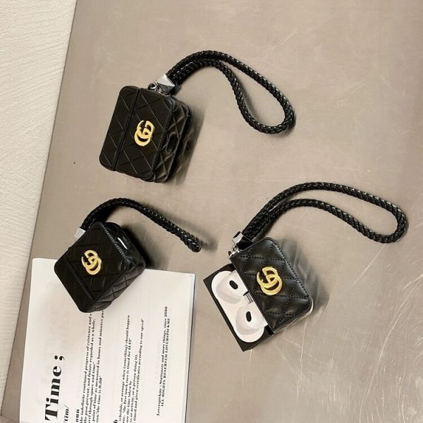 gucci airpods pro ケース エア ポッツ ケース ブランド airpods 第 3 世代 ケース ハイブランド グッチ エアーポッズプロケース レザー ストラップ付き - 画像 (6)