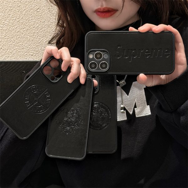 kenzo アイ フォン ケース 黒 ケンゾー スマホケース iphone16/16pro supreme iphone15ケース シュプリーム iphone14/13/12 ケース ヴェルサーチ かっこいい