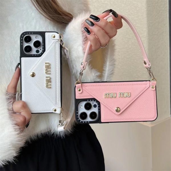 スマホケース miumiu コピー ミュウ ミュウ iphone16/15pro max ケース iphone14/13 ケース ストラップ ブランド iphoneケース 可愛い iphone12/11 ケース ピンク ブランド レディース - 画像 (7)