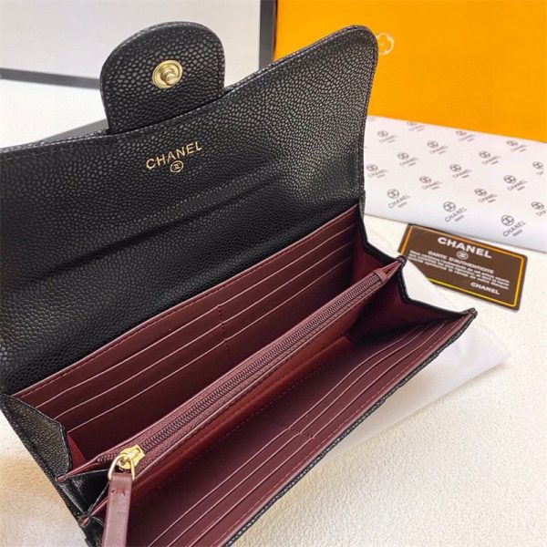 シャネル キャビア スキン 長 財布 chanel 財布 マトラッセ 長 財布 ブランド レディース 財布 女性 人気 ロング ウォレット レザー - 画像 (6)