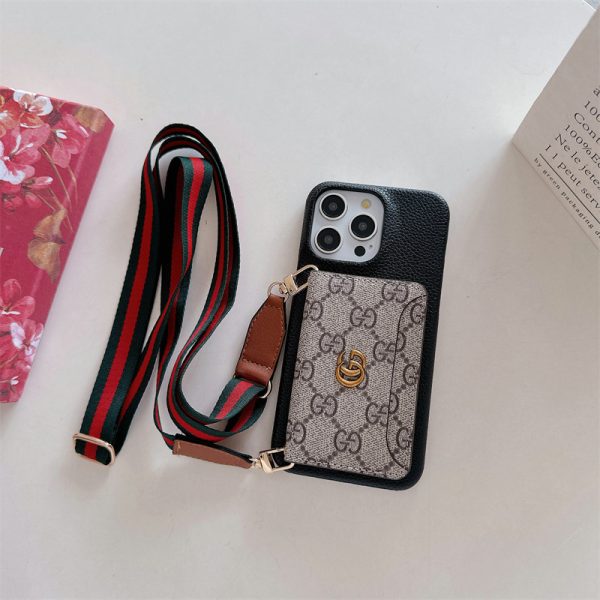 gucci スマホ ショルダー iphone16 ケース グッチ iphone16pro/16promax ケース カード収納 iphone15/14 ショルダーケース ブランド iphone13/12 ケース 人気 メンズ 斜めがけ - 画像 (6)