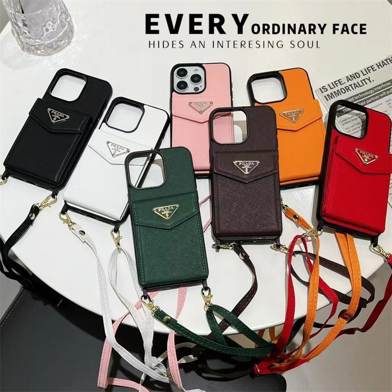 prada スマホケース iphone16/16promax プラダ スマホ ショルダー  