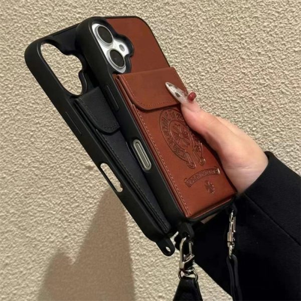 クロム ハーツ スマホケース スマホ ショルダー メンズ ブランド iphone16/16pro ケース かっこいい ブランド iphone15/15promax ケース カード 収納 iphone14/13/12 ケース ショルダー 韓国 - 画像 (6)