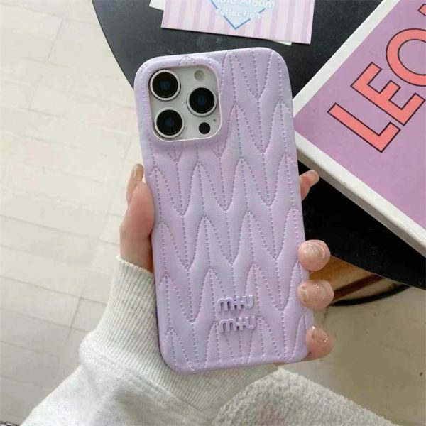 ミュウ ミュウ iphone16/15pro ケース スマホケース miumiu iphone14ケース ブランド レディース 携帯ケース ハイブランド iphone13/12ケース レザー かわいい - 画像 (6)