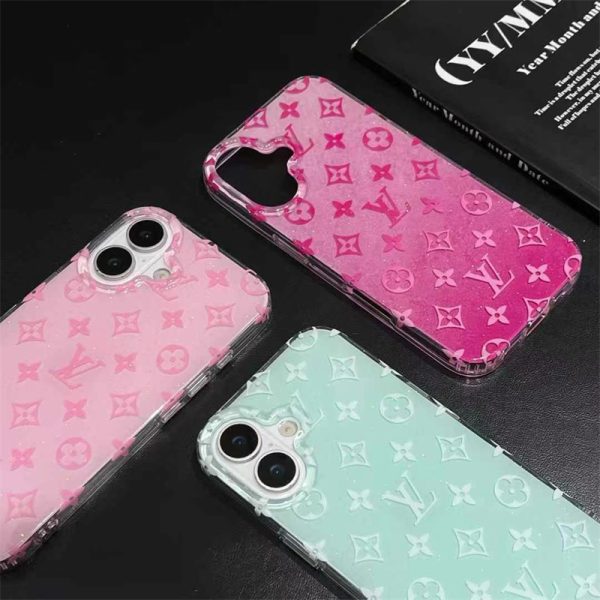 ヴィトン iphone16pro ケース キラキラ iphone16ケース ブランド レディース iphone14/14pro ケース グリッター iphone 13ケース ピンク スマホケース カップル かわいい 人気ブランド 女子 - 画像 (5)