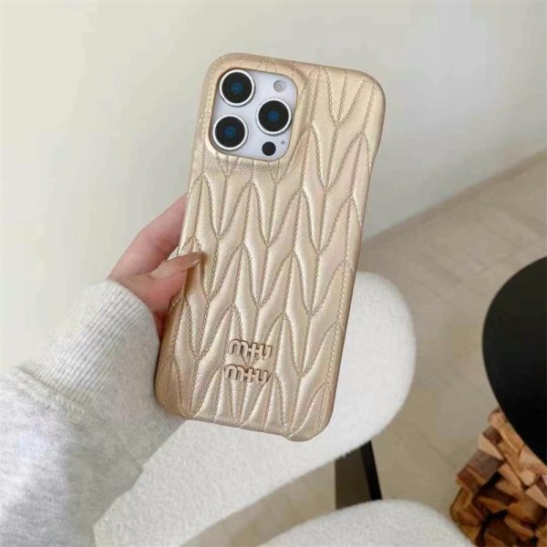 ミュウ ミュウ iphone16/15pro ケース スマホケース miumiu iphone14ケース ブランド レディース 携帯ケース ハイブランド iphone13/12ケース レザー かわいい - 画像 (4)