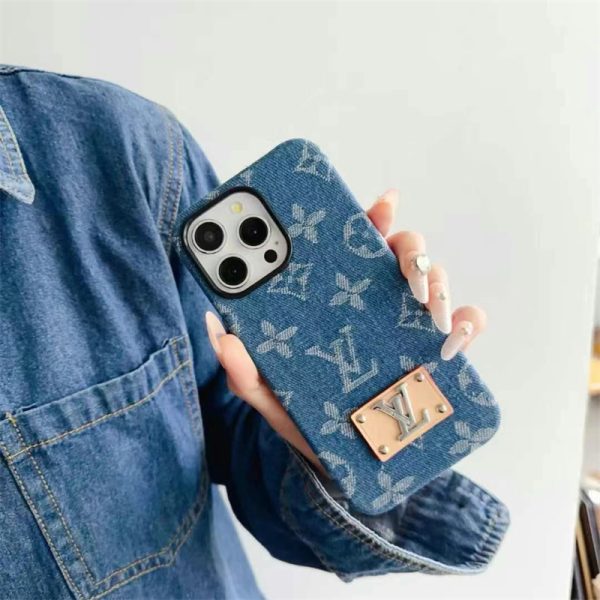iphone16/15 ケース ルイヴィトン デニム iphone ケース ハイ ブランド iphone15pro/14pro ケース カード収納 iphone12 ケース かっこいい vuitton 携帯ケース 芸能人 - 画像 (2)