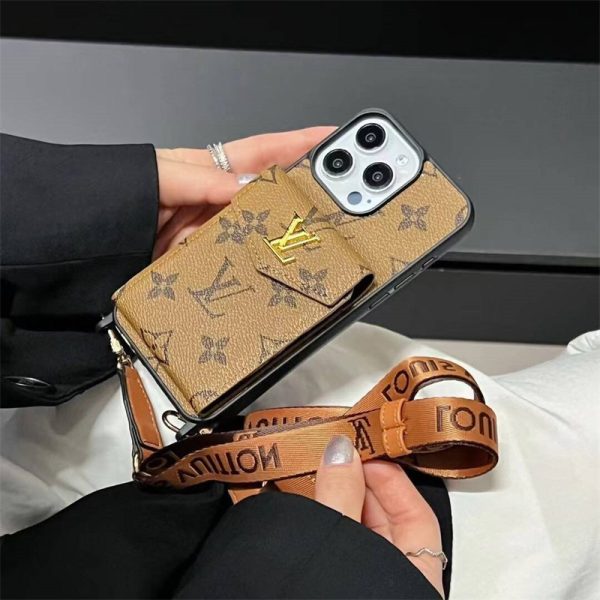 ルイ ヴィトン iphone16/16pro ケース ショルダー スマホ ショルダー ブランド メンズ グッチ 携帯ケース カード 収納 iphone16promax ケース ハイ ブランド iphone15/14/13 ケース 斜 めがけ 肩掛け - 画像 (3)
