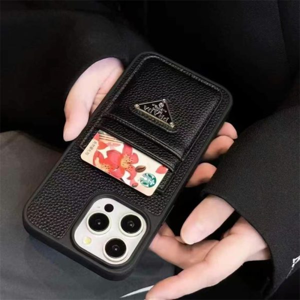 prada iphone17 ケース iphone17air/17pro ケース カード 収納 ハイ ブランド iphone16e ケース ブランド アイフォン16/16pro ケース レザー ブランド プラダ 風 スマホケース - 画像 (7)