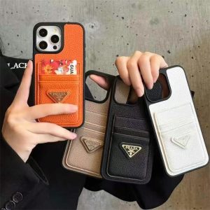 prada iphone17 ケース iphone17air/17pro ケース カード 収納 ハイ ブランド iphone16e ケース ブランド アイフォン16/16pro ケース レザー ブランド プラダ 風 スマホケース
