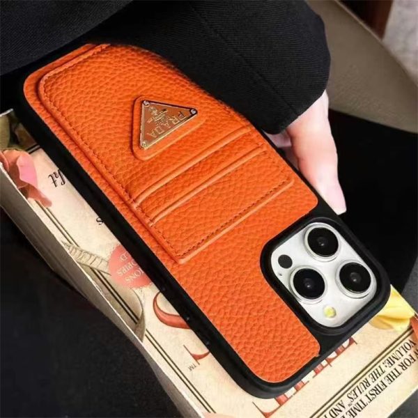 prada iphone17 ケース iphone17air/17pro ケース カード 収納 ハイ ブランド iphone16e ケース ブランド アイフォン16/16pro ケース レザー ブランド プラダ 風 スマホケース - 画像 (3)