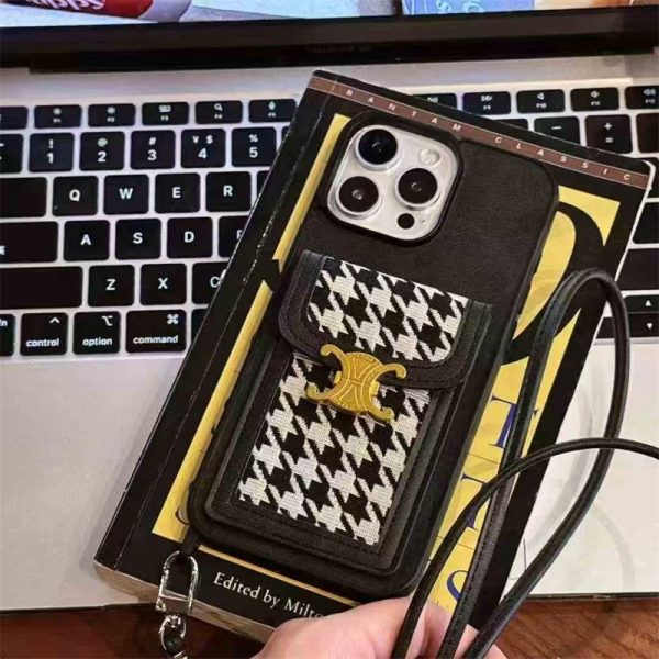 セリーヌ iphone17 ケース iphone17air/16plus ケース ショルダー ブランド iphone16pro/16promax ケース カード 収納 ハイ ブランド iphone15/14 ケース 人気 ブランド 女子 スマホケース 肩掛け ブランド - 画像 (4)