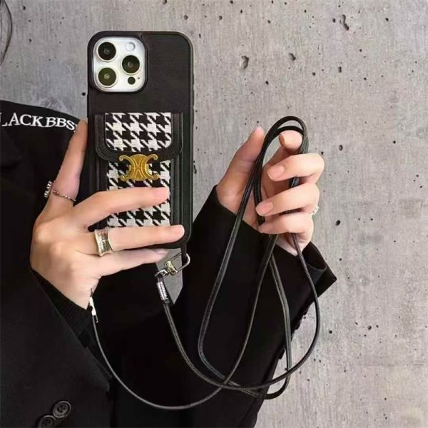 セリーヌ iphone17 ケース iphone17air/16plus ケース ショルダー ブランド iphone16pro/16promax ケース カード 収納 ハイ ブランド iphone15/14 ケース 人気 ブランド 女子 スマホケース 肩掛け ブランド - 画像 (3)
