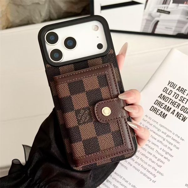 gucci iphone17air/17proケース iphone17/16 ケース カード 収納 ハイ ブランド ヴィトン 風 iphone17promax ケース スマホケース ブランド レザー iphone15/15plus ケース ポケット 付き - 画像 (6)
