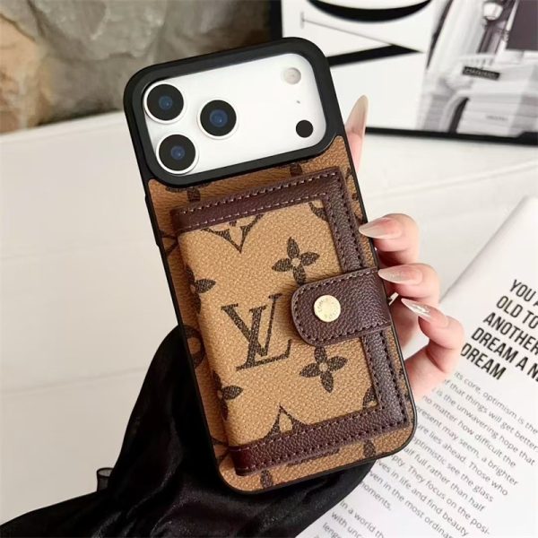 gucci iphone17air/17proケース iphone17/16 ケース カード 収納 ハイ ブランド ヴィトン 風 iphone17promax ケース スマホケース ブランド レザー iphone15/15plus ケース ポケット 付き - 画像 (7)