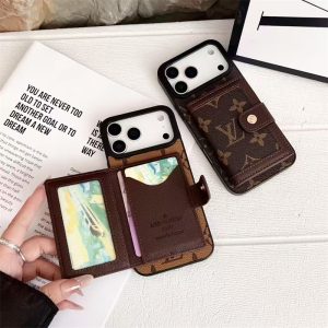 gucci iphone17air/17proケース iphone17/16 ケース カード 収納 ハイ ブランド ヴィトン 風 iphone17promax ケース スマホケース ブランド レザー iphone15/15plus ケース ポケット 付き