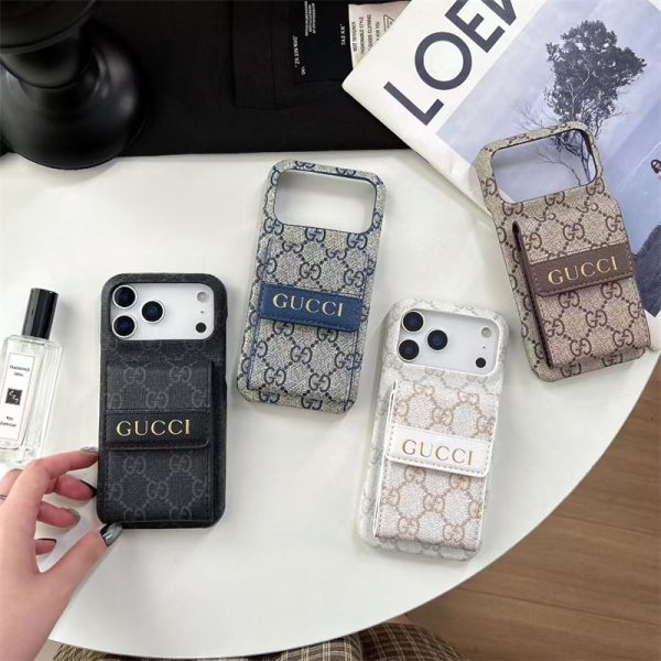 iphone17 ケース gucci風 iphone16/16pro ケース ポケット 付き iphone17pro/17promax ケース アコーデオン カード ケース スマホケース ブランド レザー 携帯 ケース ビジネス