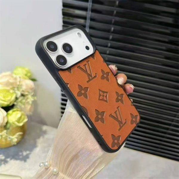 iphone17 ケース モノグラム ルイヴィトン iphone air/17pro ケース スマホケース エンボス iphone16/16pro ケース 大人 可愛い ブランド iphone15/14/13 ケース お揃い ブランド - 画像 (3)