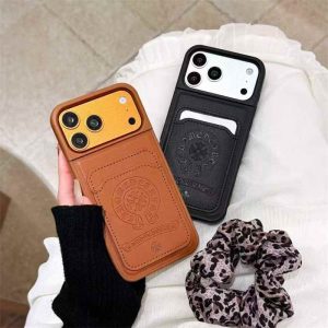 Alternative view of iphone17 ケース クロムハーツ iphone17pro/17promax ケース 背面 収納 ブランド iphone16/16プロ ケース 男性 人気 ブランド iphone16promax/15/14 ケース 革 スマホケース メンズ ブランド