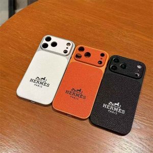 Alternative view of iphone17プロ ケース エルメス パロディ iphone17/16 レザー ケース ブランド iphone16pro/16promaxケース オレンジ かわいい iphone15/14/13 ケース ブランド おしゃれ iphone ケース 人気 ブランド 女子