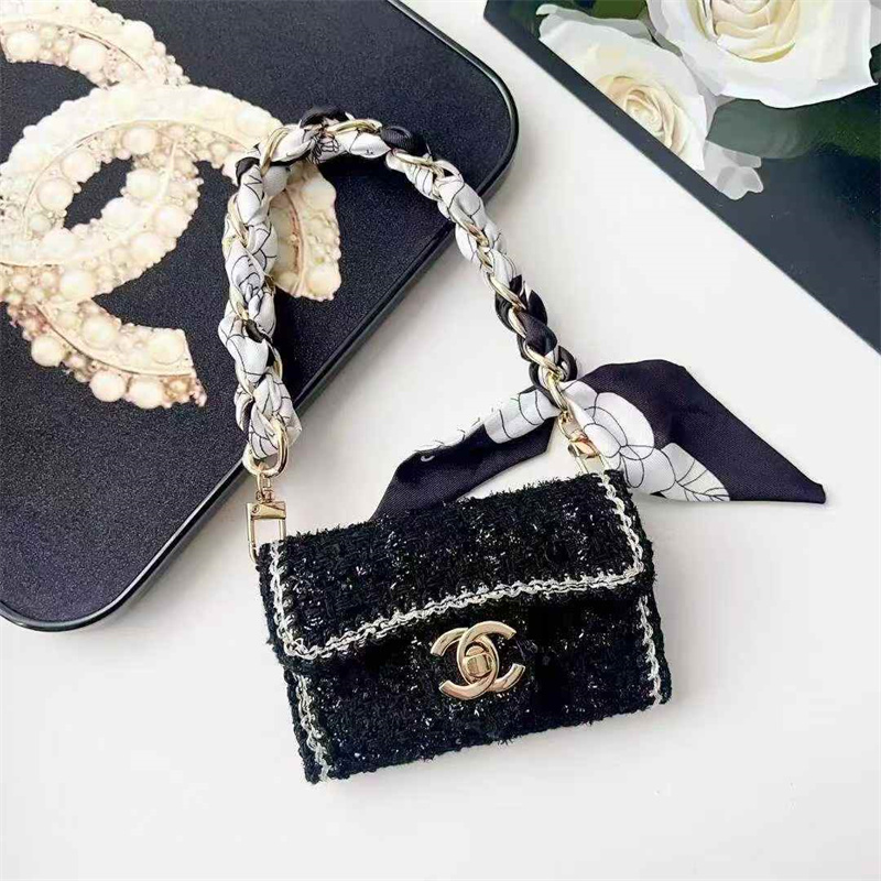 シャネル ミニポーチ chanel airpods ケース 小物 入れ ポーチ 小さめ ハイ ブランド ハイ ブランド エアー ポッズ ケース 小銭入れ ブランド chanel カード ケース - 画像 (3)