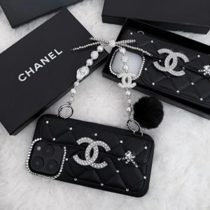 Alternative view of chanel iphone17 ケース iphone17pro/17promax ケース キラキラ ストーン スマホケース キラキラ ブランド ストラップ 付き iphone16/16pro ケース ブランド iphone15/14/13 ケース ポケット 付き