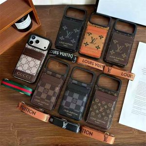 iphone17/air ショルダー ケース ブランド ヴィトン風 iphone17pro/16pro ケース iphone16plus/15plus ケース ミラー 付き iphone15/14/13 ケース カード 収納 ハイ ブランド iphone ケース gucci 風