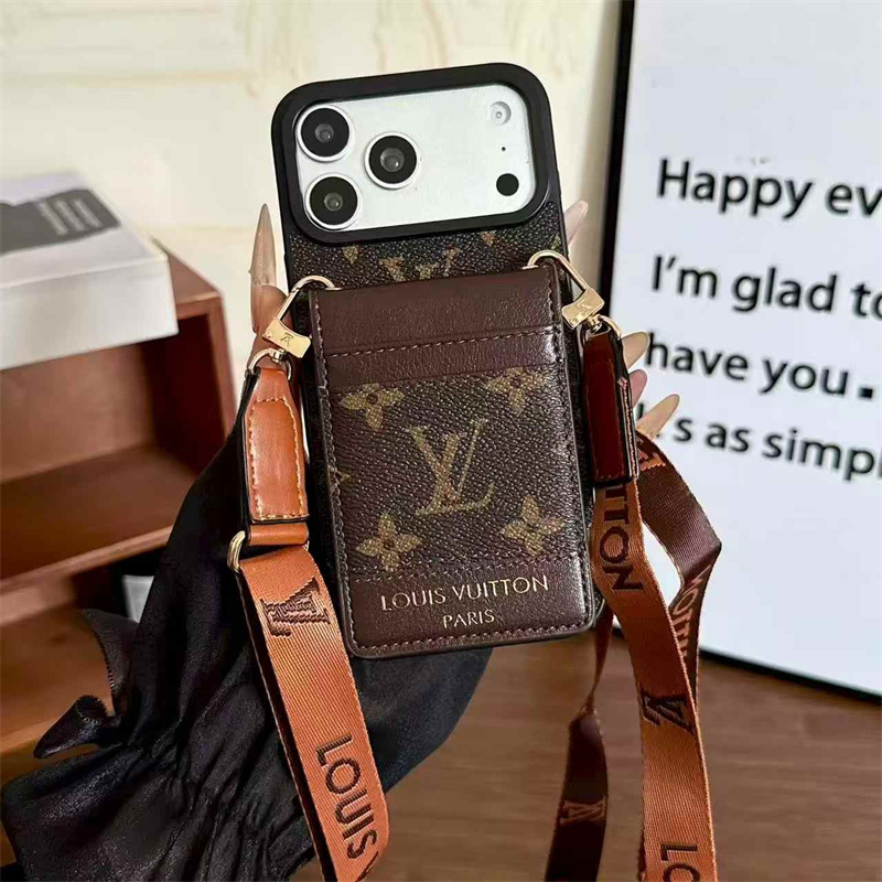 iphone17/air ショルダー ケース ブランド ヴィトン風 iphone17pro/16pro ケース iphone16plus/15plus ケース ミラー 付き iphone15/14/13 ケース カード 収納 ハイ ブランド iphone ケース gucci 風 - 画像 (5)